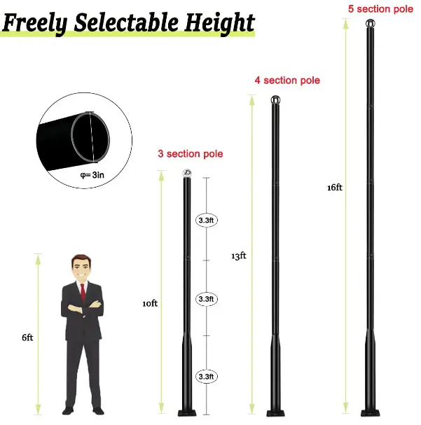 Height design of solar street lights