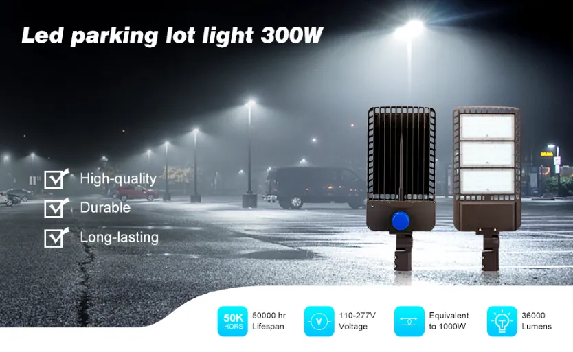 300W LED Parking Lot Lights 36,000 lm