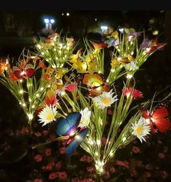 Solar Flower Lights Outdoor Flowers Garden Decorative