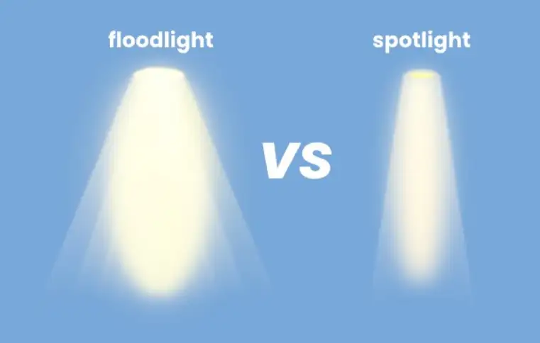 difference between floodlight and spotlight