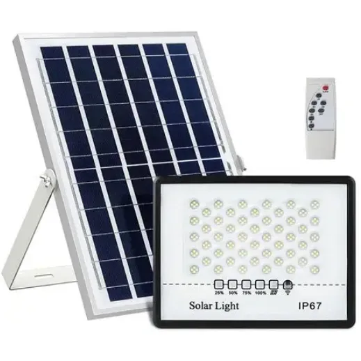 100W Solar Powered Flood Light with Remote Control